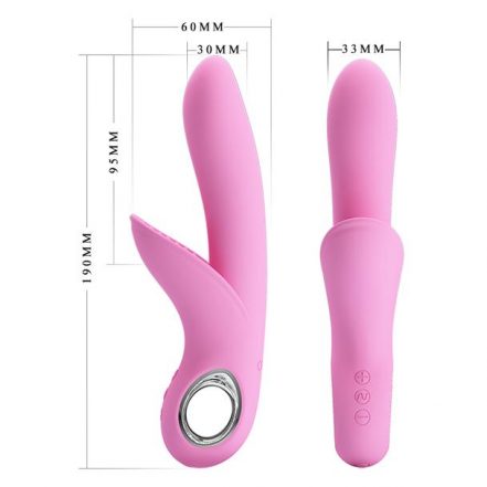 Textured Tongue Vibrator Soft Pink “Canrol” 171mm